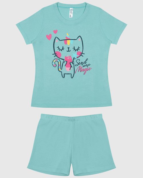 Pijama Infantil Menina Blusa Estampada Malwee Kids
