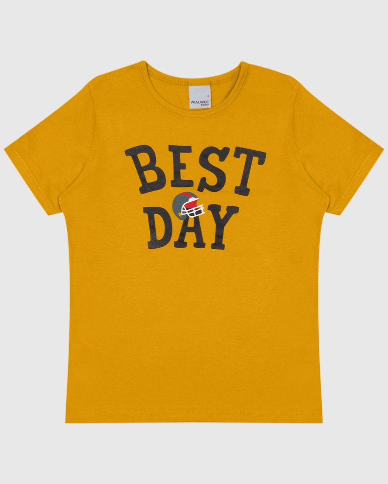 Camiseta Infantil Menino Com Estampa Frontal Em Algodão Malwee Kids