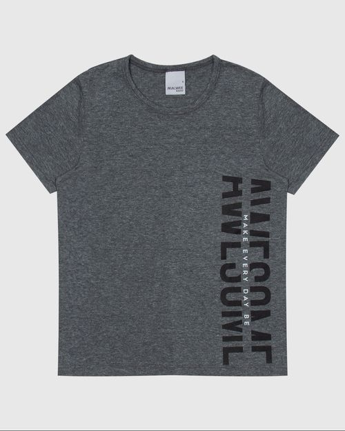Camiseta Infantil Menino Com Estampa Frontal Em Algodão Malwee Kids