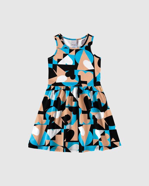 Vestido Infantil Estampado Em Algodão Malwee Kids