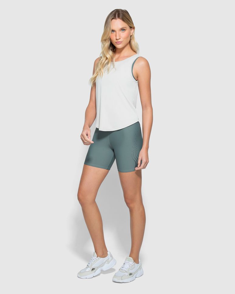 Regata Feminina Decote Profundo Costas Em Malha Dry E Proteção UV50+ - ENFIM