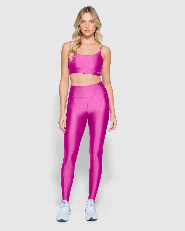 Calça Legging Feminina Bolso Lateral Em Malha Brilho Proteção UV50+ - ENFIM