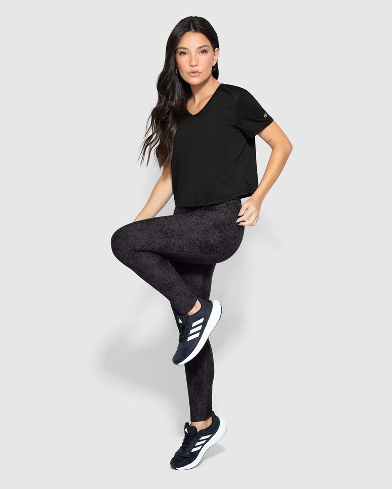 Blusa Cropped Feminina Decote V Em Malha Dry - ENFIM