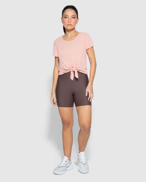 Blusa Feminina Recorte Para Amarração Em Malha Dry E Proteção UV50+ - ENFIM