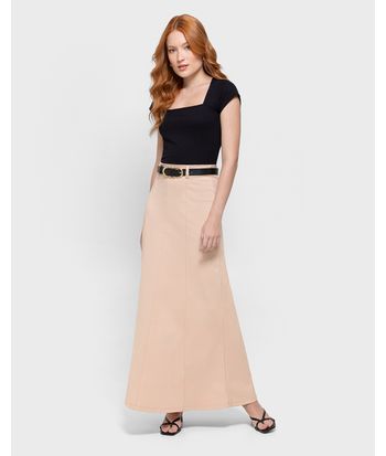 Blusa Justa Feminina Decote Quadrado Em Malha Texturizada - ENFIM