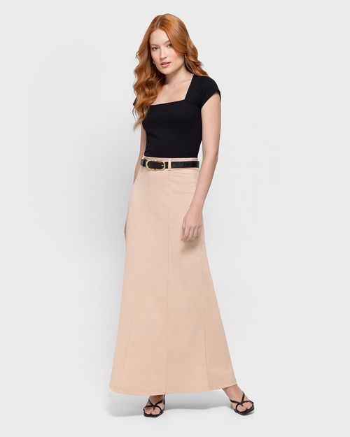 Blusa Justa Feminina Decote Quadrado Em Malha Texturizada - ENFIM