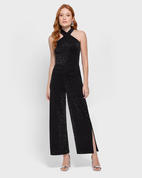 Blusa Justa Feminina Decote Transpassado Em Malha Crepe Lurex - ENFIM