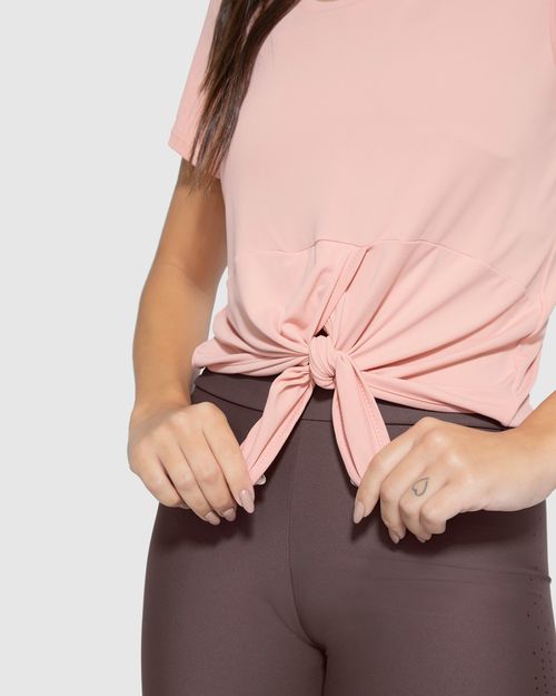 Blusa Feminina Recorte Para Amarração Em Malha Dry E Proteção UV50+ - ENFIM