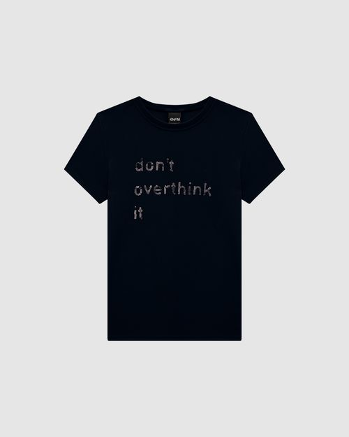 T-Shirt Feminina Slim Don't Overthink It Em Viscose Stretch - ENFIM