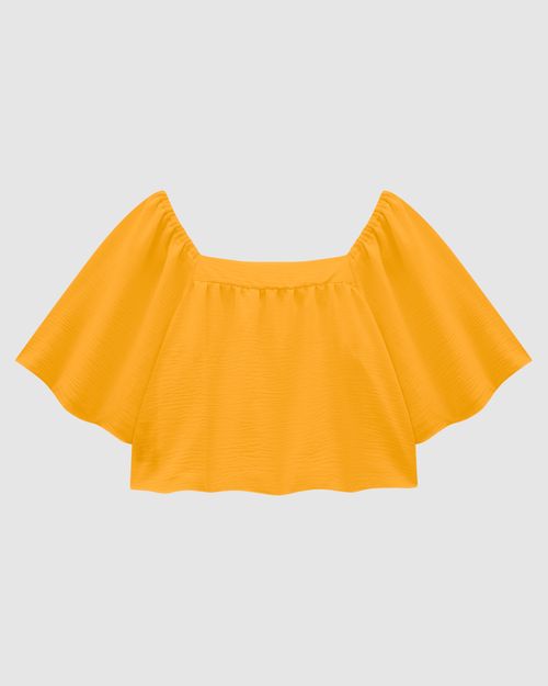 Blusa Ampla Feminina Manga Godê Em Tecido Jacquard - ENFIM