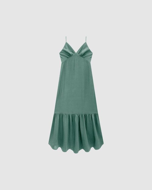 Vestido Longo Feminino Marias Decote V Em Viscose - ENFIM