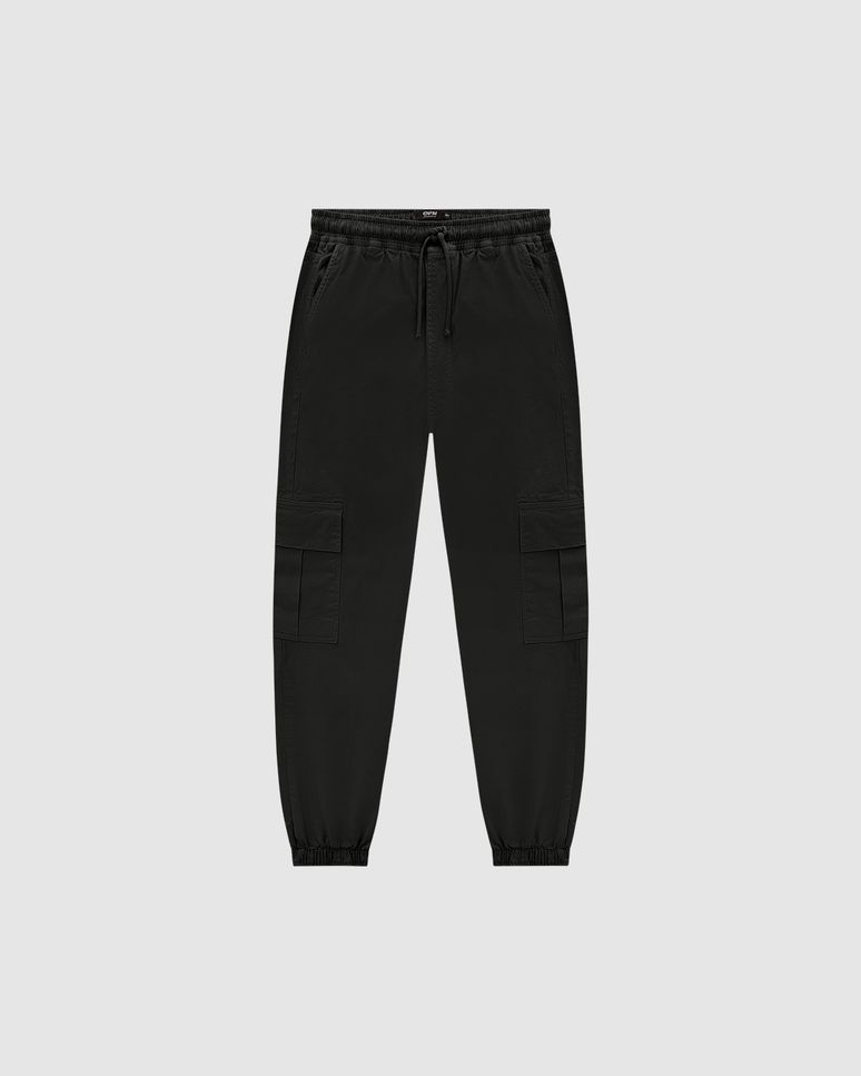 Calça Masculina Jogger Cargo Cós Elástico Em Sarja - ENFIM
