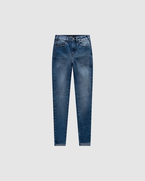 Calça Feminina Skinny Push Up Barra Desfiada Em Jeans - ENFIM