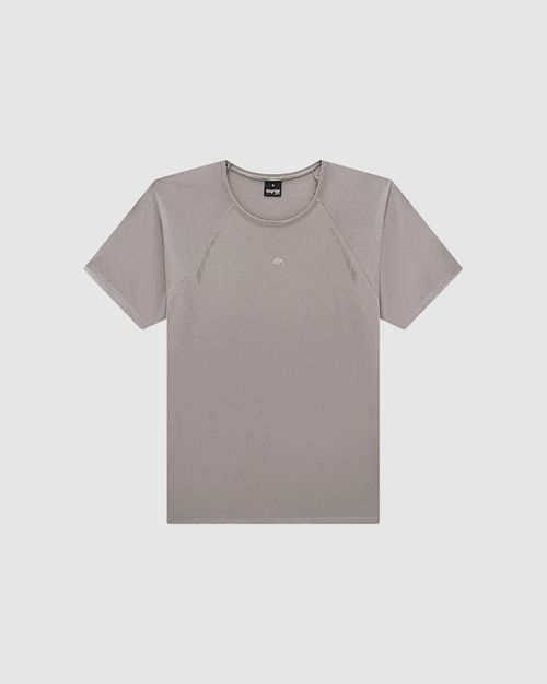Camiseta Masculina Slim Cava Raglan Em Malha Rajada Dry - ENFIM