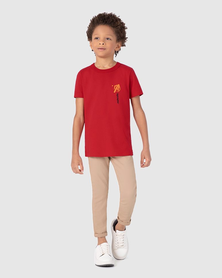 Camiseta Infantil Menino Estampa Frente E Costas Avengers Malwee Kids