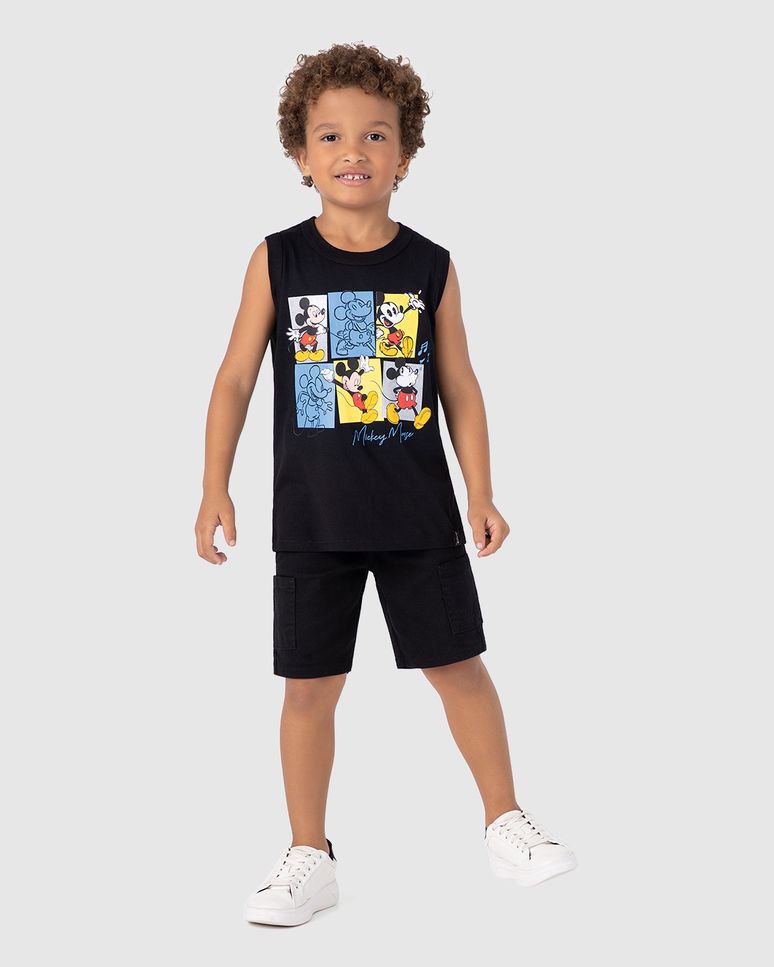 Regata Infantil Menino Mickey Mouse Disney Em Algodão Malwee Kids