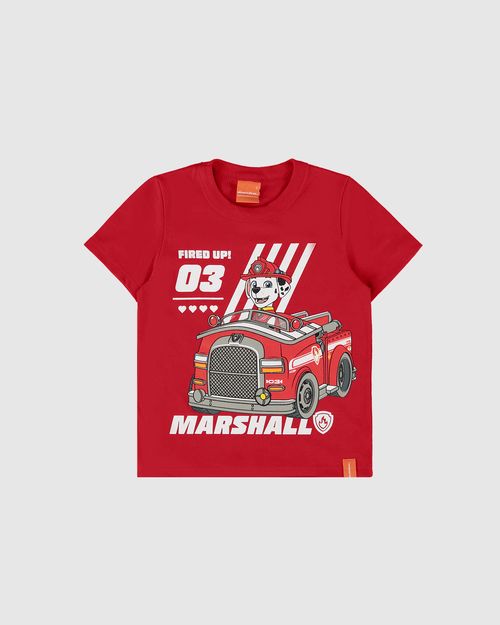 Camiseta Infantil Menino Manga Curta Patrulha Canina Em Algodão Malwee Kids