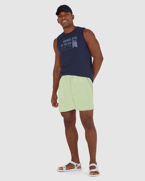 Shorts Masculino Dupla Face Estampado Em Tafetá