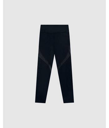 Calça Legging Feminina Recorte Tule Tecnologia Lycra® Black - ENFIM