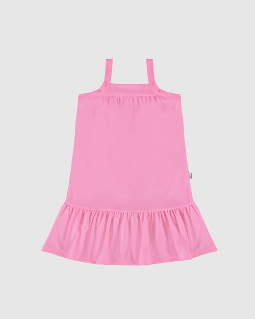 Vestido Infantil Decote Reto Em Malha Rajada Malwee Kids