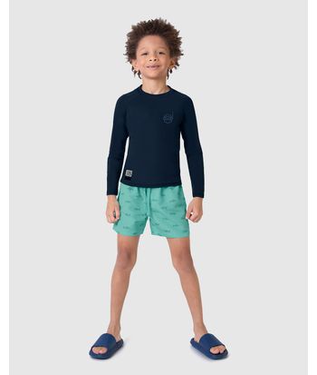 Camiseta Praia Infantil Unissex Me Encontre Especial Com QR Code Malwee Kids