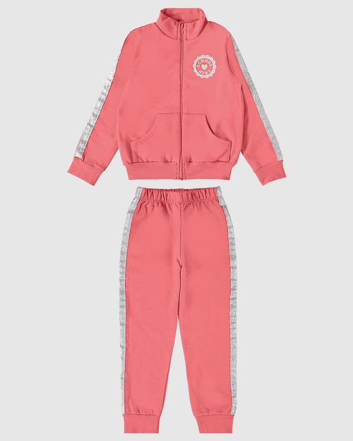 Conjunto Infantil Menina Calça Jogger Em Moletom Flanelado Malwee Kids