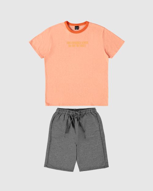 Conjunto Menino Camiseta Em Malha Fio A Fio Malwee Kids