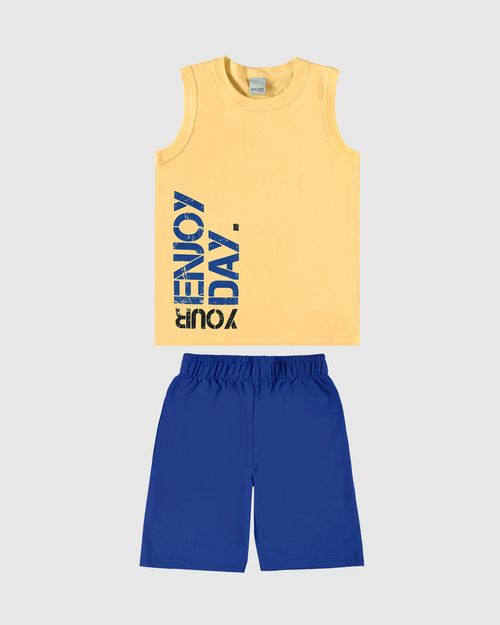 Conjunto Infantil Menino Your Enjoy Day Em Algodão Malwee Kids