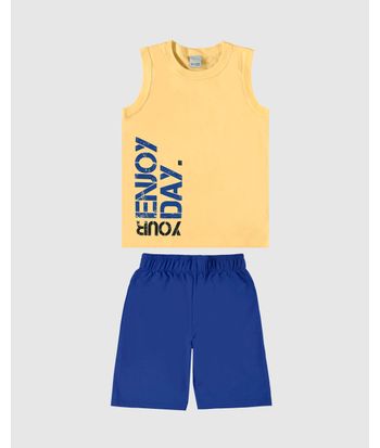 Conjunto Infantil Menino Your Enjoy Day Em Algodão Malwee Kids