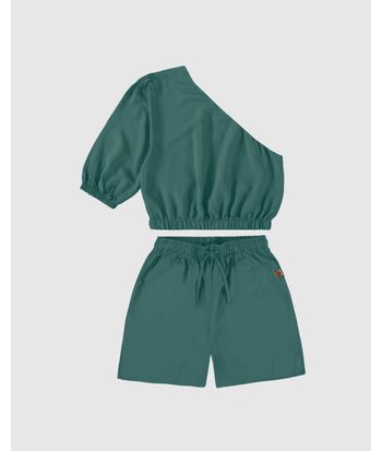 Conjunto Menina Blusa Ombro Só Em Viscolinho Malwee Kids