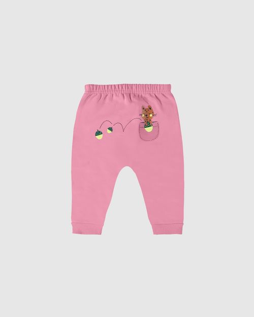 Conjunto Infantil Menina Jaqueta Estampada Em Moletom Malwee Kids