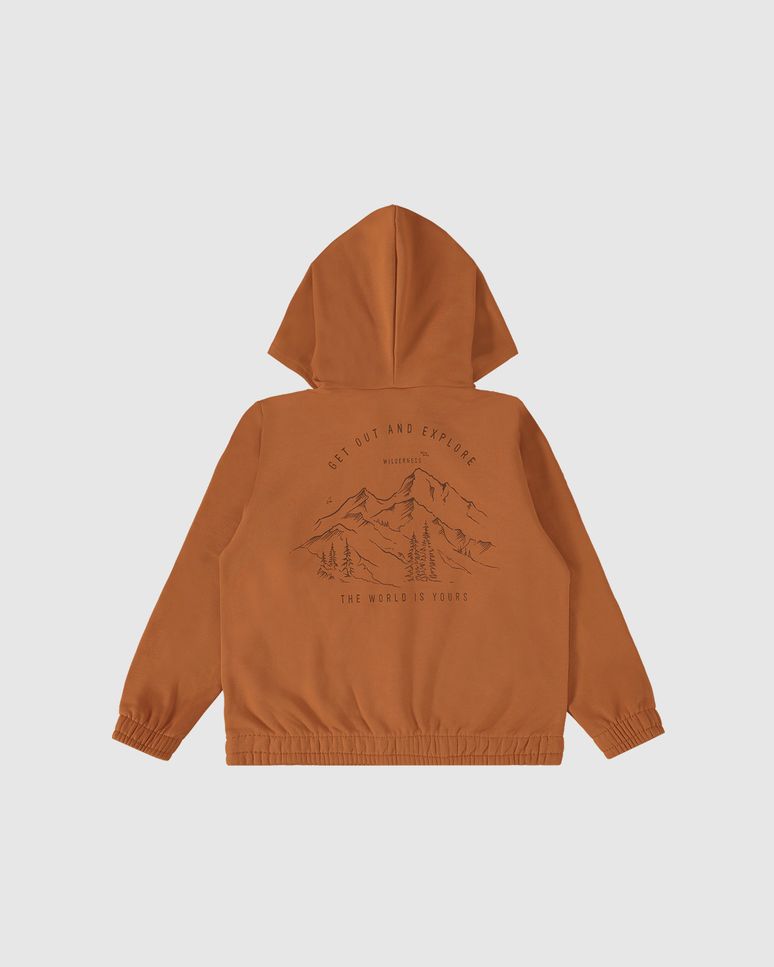 Conjunto Infantil Menino Jaqueta Estampa Costas Em Moletom Malwee Kids