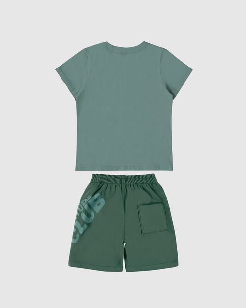 Conjunto Infantil Menino Bermuda Adventure Em Microfibra Malwee Kids