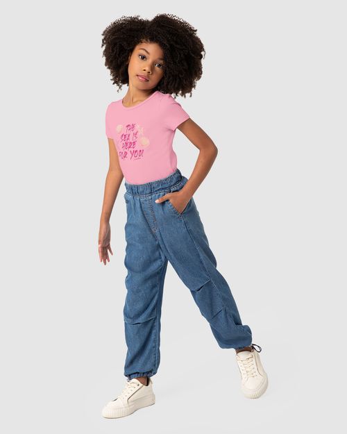 Blusa Menina The Sea Is Here For You Em Algodão - Carinhoso