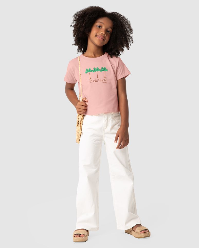 Blusa Menina Box Estampa + Bordado Em Algodão - Carinhoso