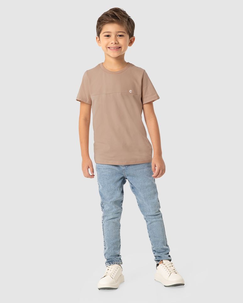 Calça Menino Slim Em Jeans Com Elastano - Carinhoso