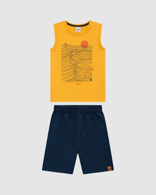 Conjunto Menino Regata Follow The Waves Em Algodão - Carinhoso