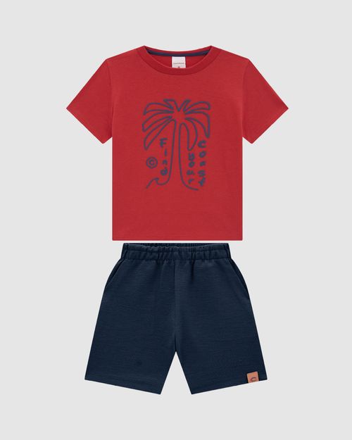 Conjunto Menino Find Your Coast Em Algodão - Carinhoso