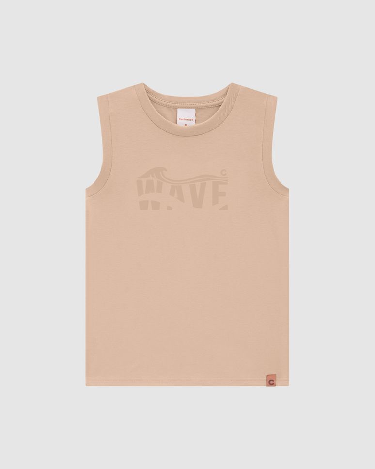 Regata Menino Estampa HD Wave Em Algodão - Carinhoso