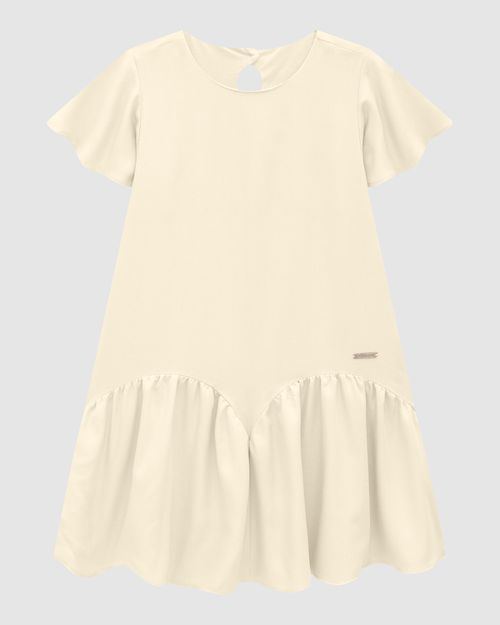 Vestido Menina Amplo Manga Godê Em Viscose Lurex - Carinhoso
