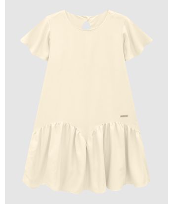 Vestido Menina Amplo Manga Godê Em Viscose Lurex - Carinhoso