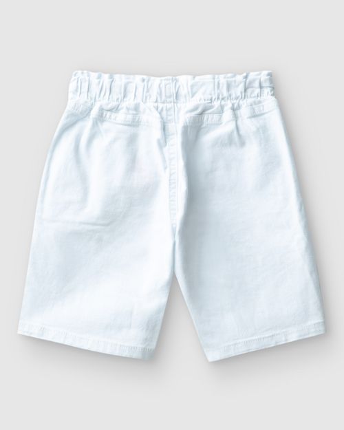 Bermuda Infantil Menino Cadarço Frontal Em Sarja Com Elastano Malwee Kids