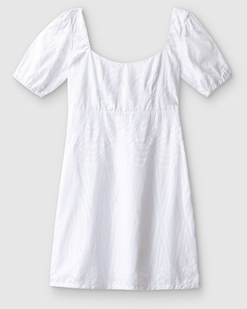 Vestido Feminino Decote Coração Em Tecido Bordado Geométrico - ENFIM