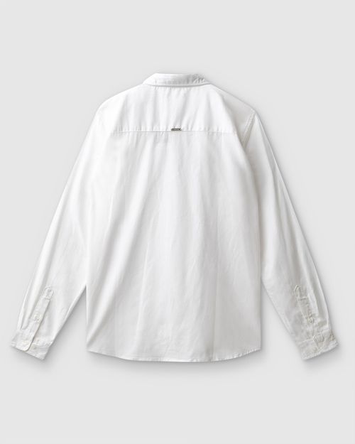 Camisa Masculina Regular Manga Longa Em Algodão Com Linho - ENFIM