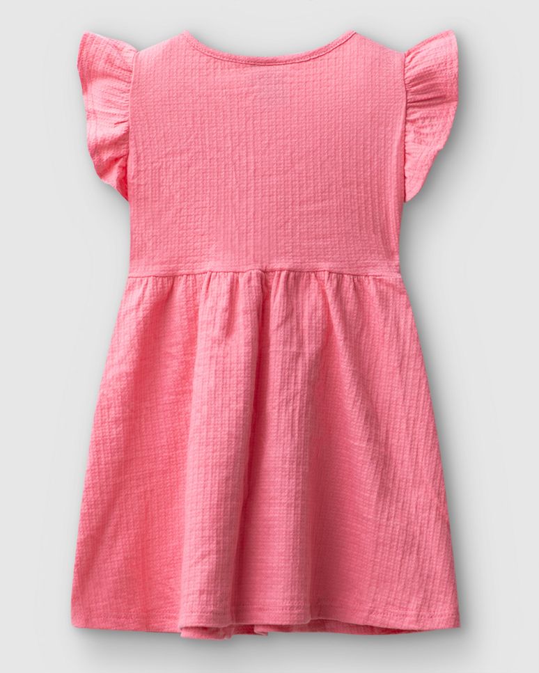 Vestido Infantil Faixa Frontal Em Malha Texturizada Malwee Kids
