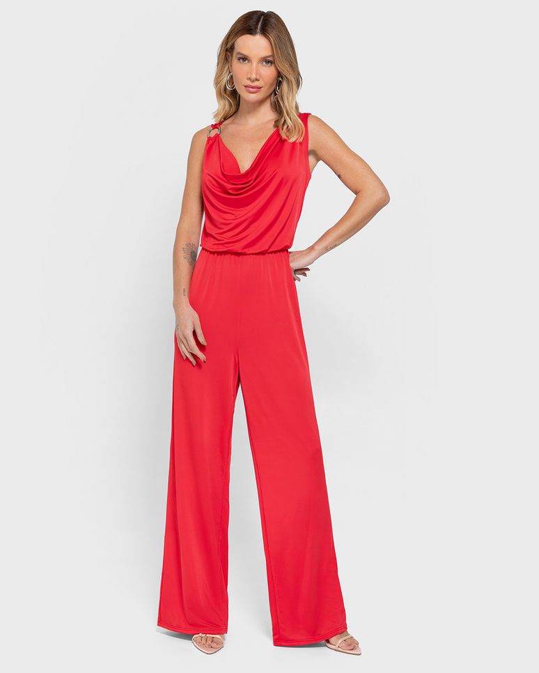 Macacão Feminino Alça Argola Metálica Em Malha Conforto Dry - ENFIM