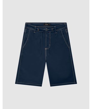 Bermuda Masculina Tradicional Cadarço Frontal Em Sarja Com Elastano - ENFIM