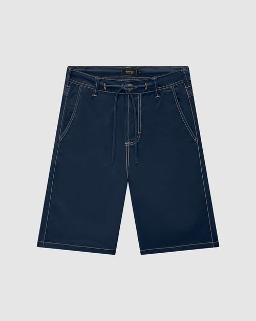 Bermuda Masculina Tradicional Cadarço Frontal Em Sarja Com Elastano - ENFIM