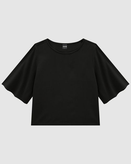 Blusa Box Feminina Manga 3/4 Em Viscose - ENFIM