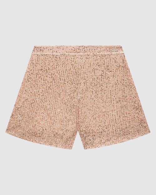 Shorts Reto Feminino Em Paetê - ENFIM